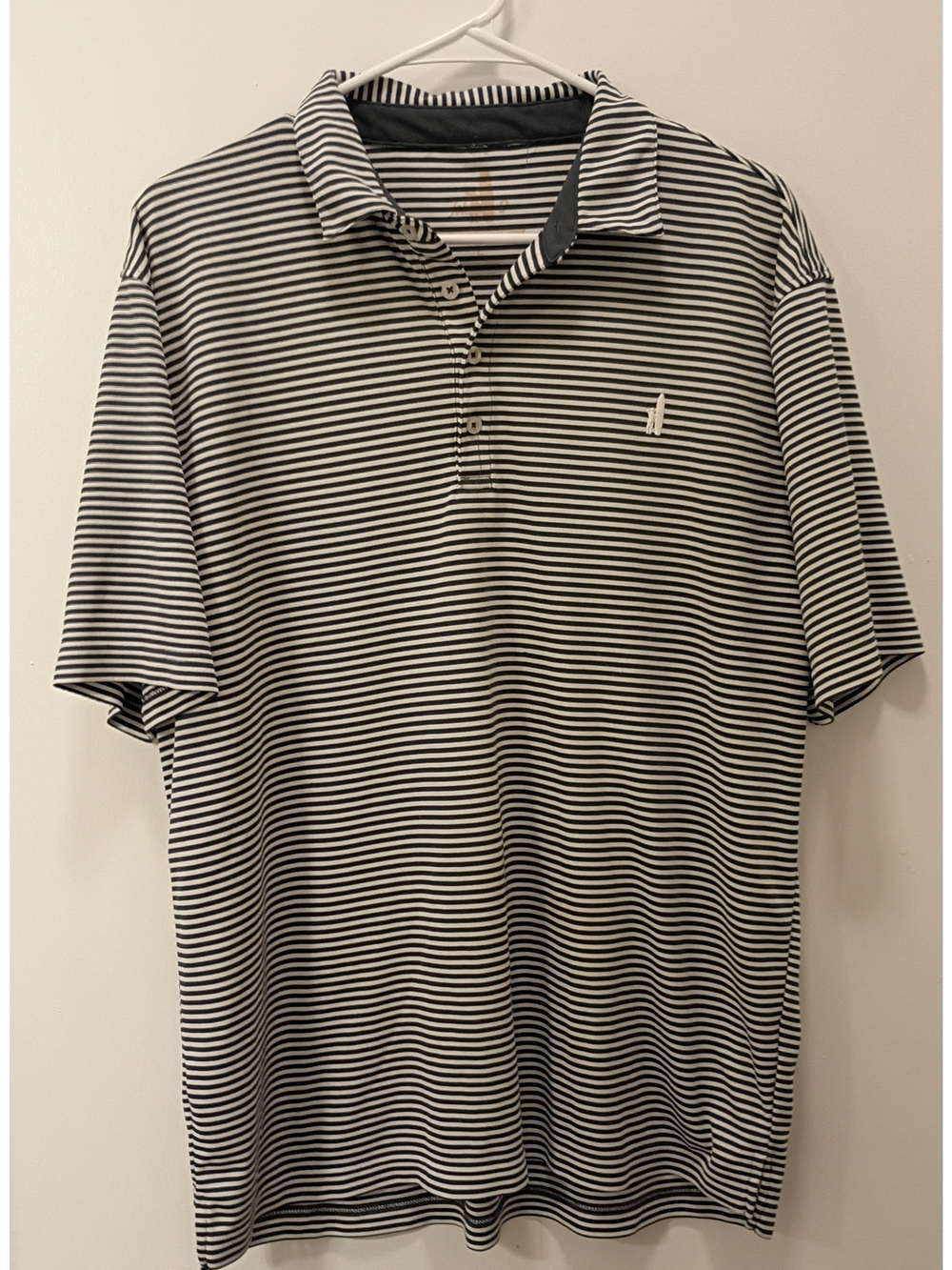 Striped Black & White Men’s Polo Shirt